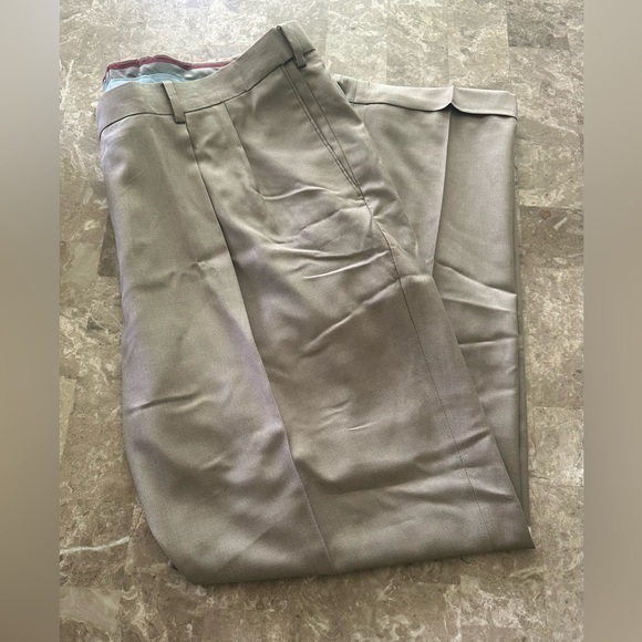 Louis Raphael Rosso Dress Pants - Mens Size 42x30 - Khaki Color - Picture 1 of 3
